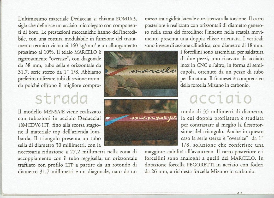 Page 3 of the Pegoretti 1999 catalog
