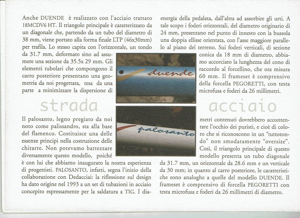 Page 5 of the Pegoretti 1999 catalog