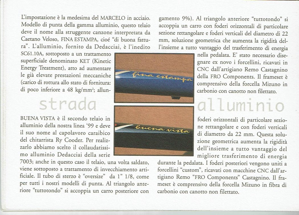 Page 7 of the Pegoretti 1999 catalog