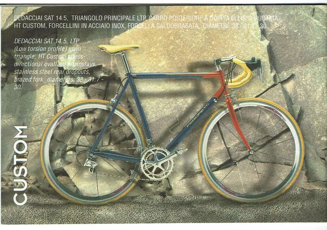 2001 catalog image of a custom Pegoretti in an early HD color scheme