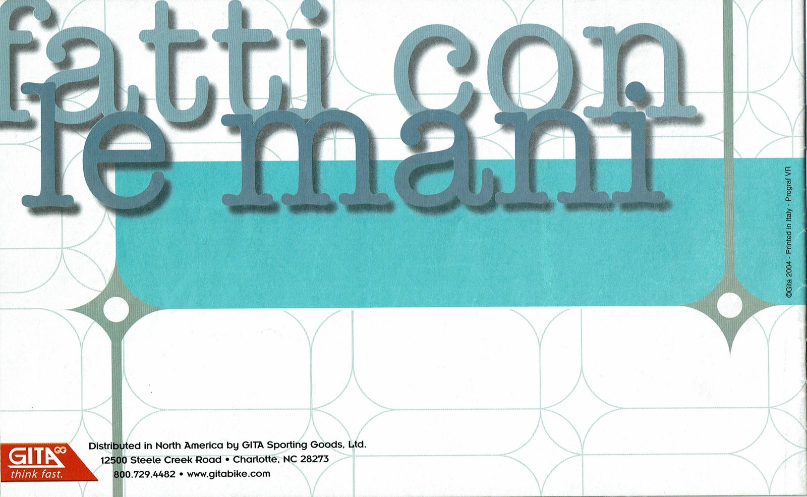 Back Cover from the 2005 Pegoretti catalog