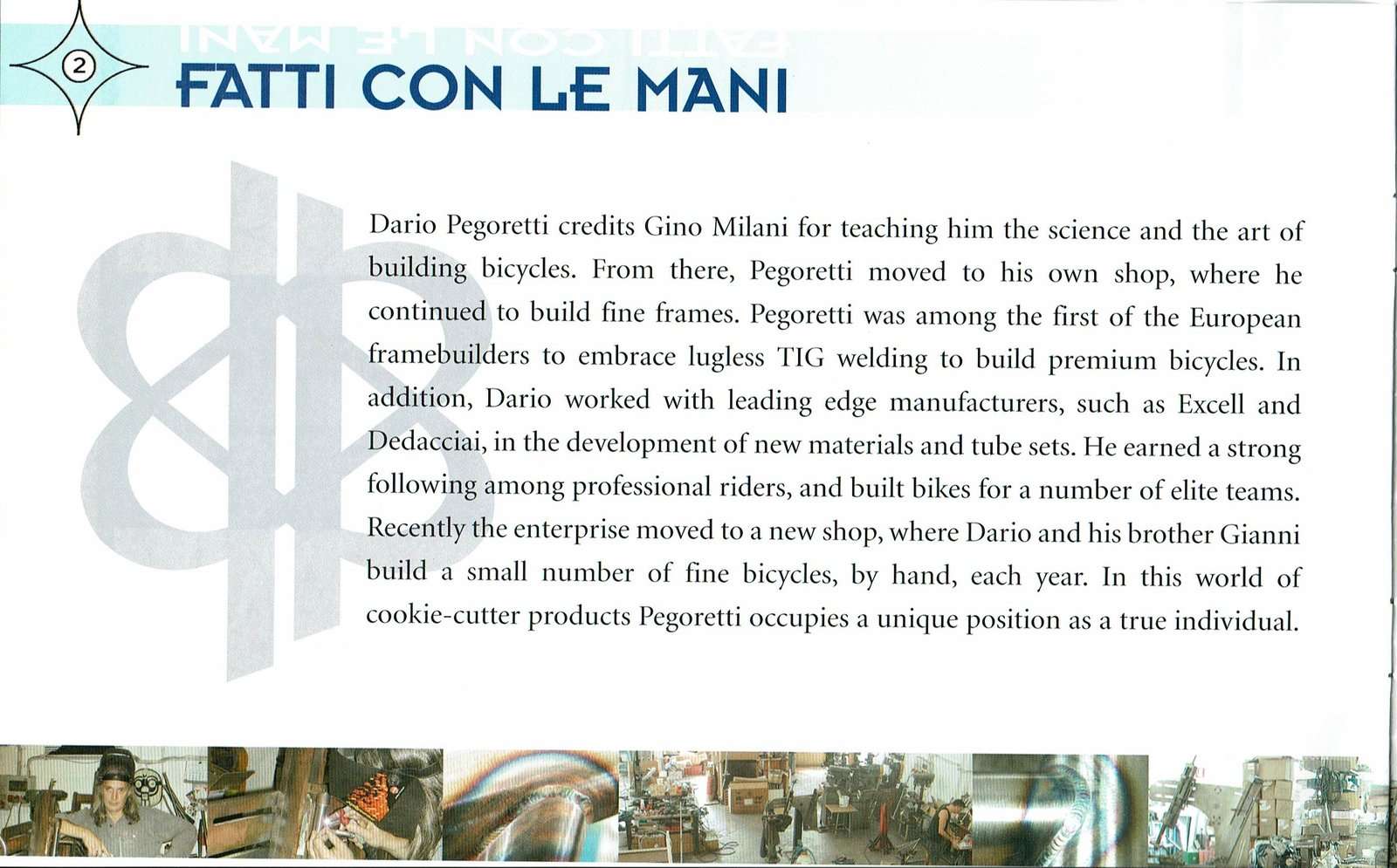 Page 2 of the Pegoretti 2005 catalog