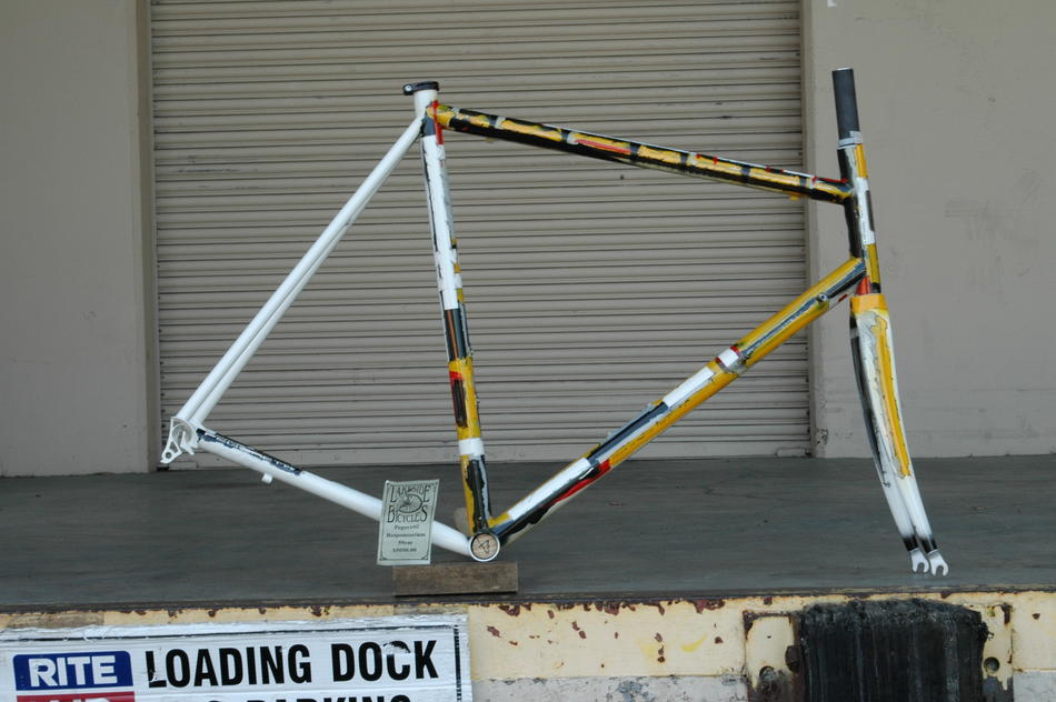 59cm Pegoretti Responsorium in the Ciavete color scheme. In stock at Lakeside Bicycles.