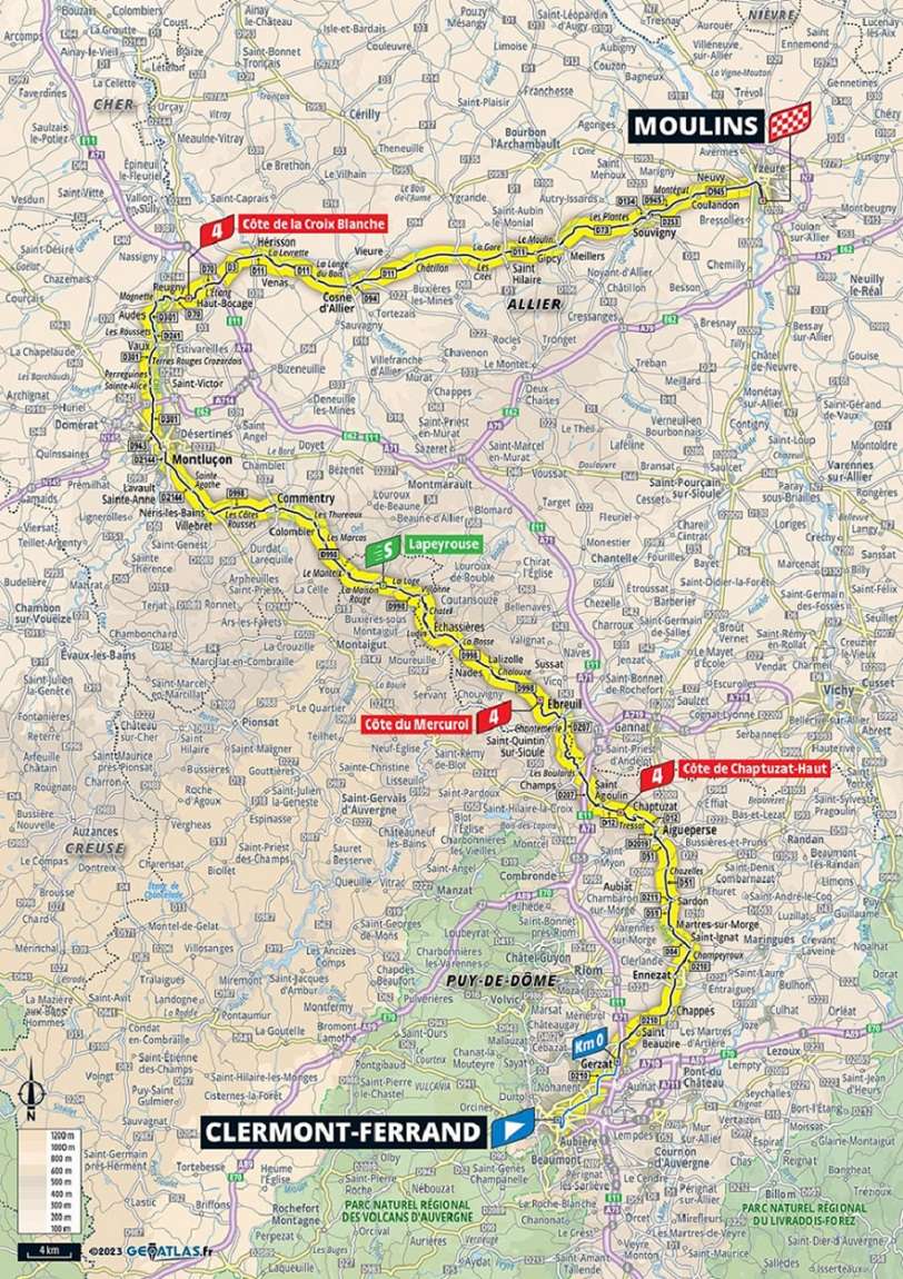 2023 Tour de France Stage 11 Map