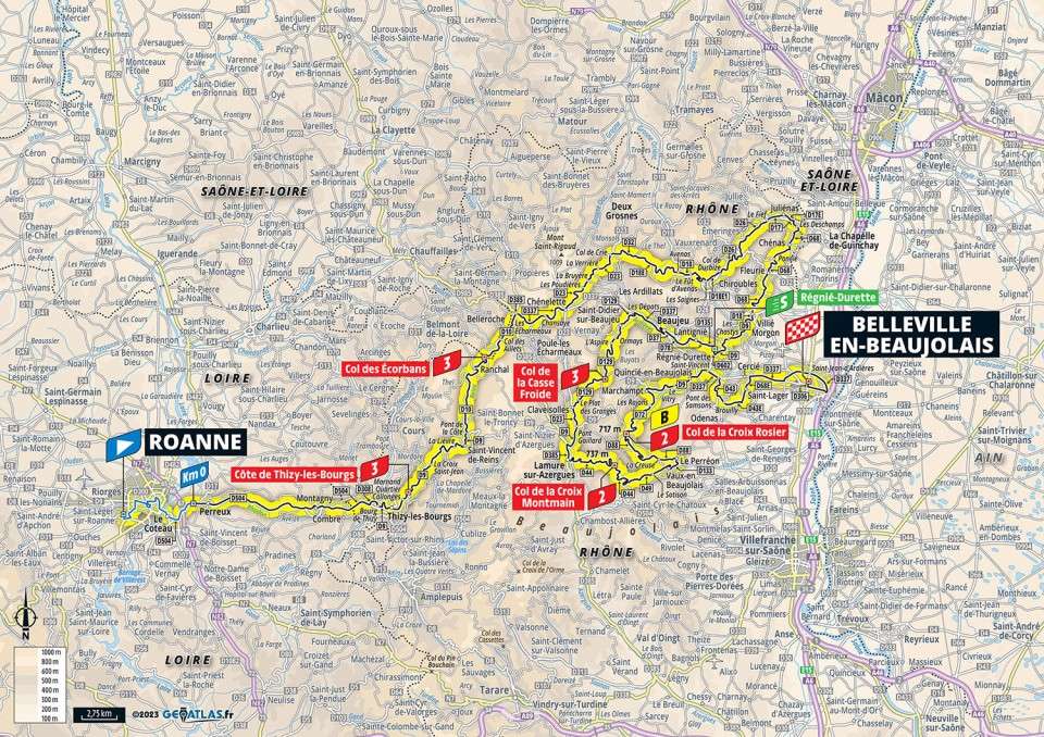 2023 Tour de France Stage 12 Map