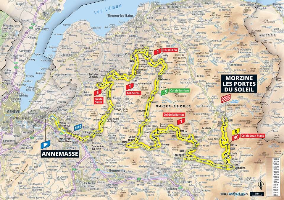 2023 Tour de France Stage 14 Map