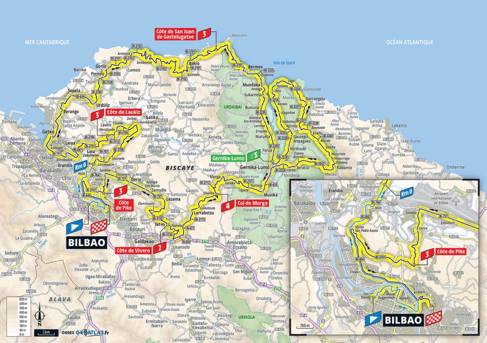 2023 Tour de France Stage 1 Map
