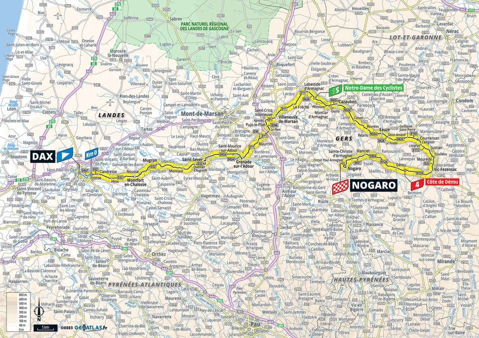 2023 Tour de France Stage 4 Map