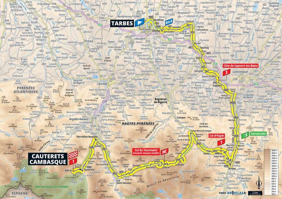 2023 Tour de France Stage 6 Map