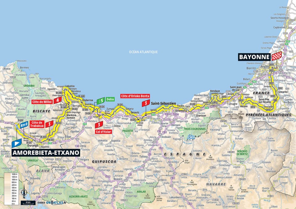 2023 Tour de France Stage 3 Map