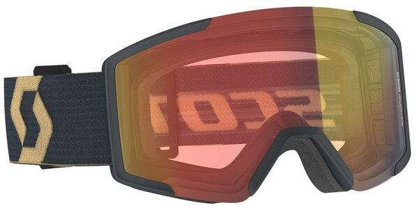 Scott USA Shield Goggles - Team Beige/Aspen Blue w/ Illuminator Red Lens 