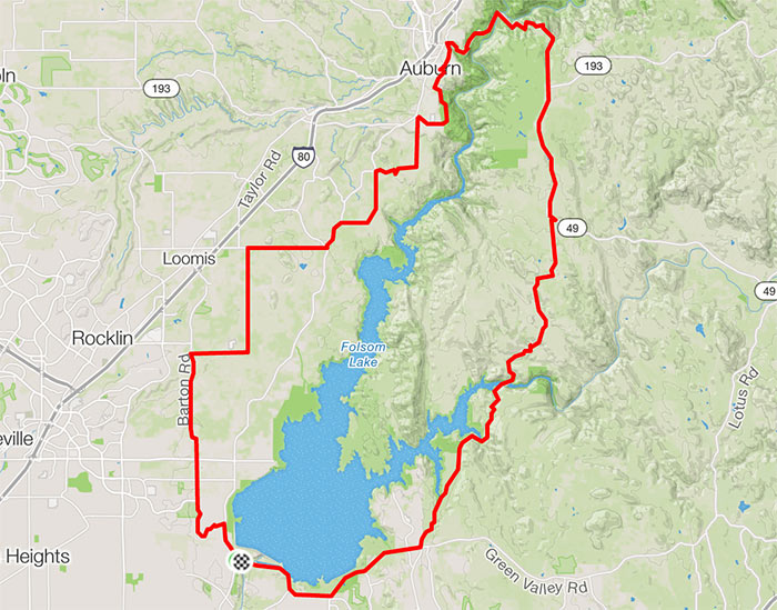 Folsom Lake map