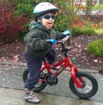 Bryce on his bike