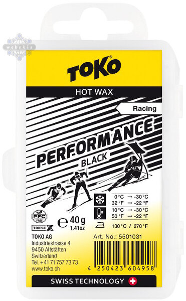 thumbnail image 2 of Toko Bulk Base Performance Hot Wax NF NonFluoro 960 G Red 2 of 13