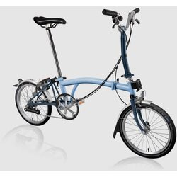 Brompton M6L Cloud Blue Tempest Blue | Mid Handlebar 6 Speed with Fenders