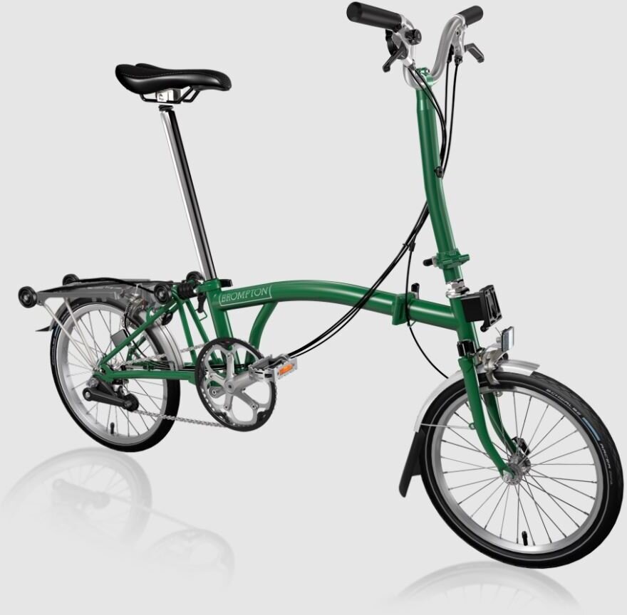 Brompton C Line Explore Racing Green High Handlebar with rack ...