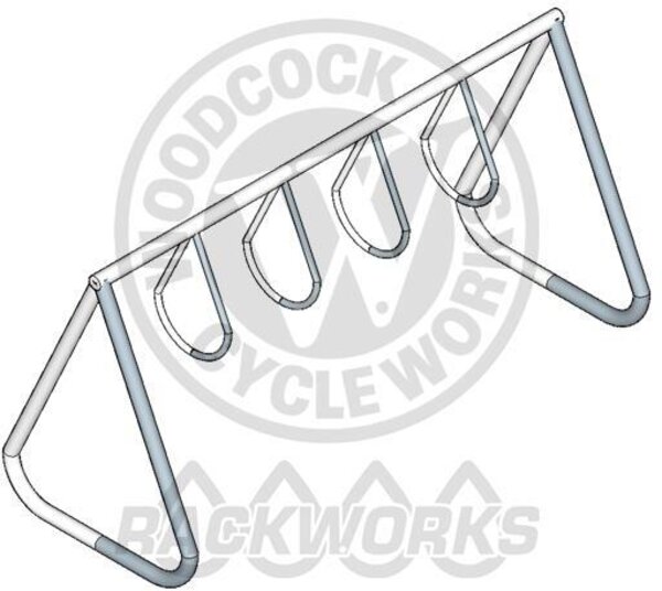 Rackworks 4 Ring Rack, 10 Bike Capacity 