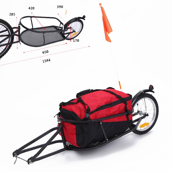D'Amour Bicycle One Wheel Bike Cargo Trailer