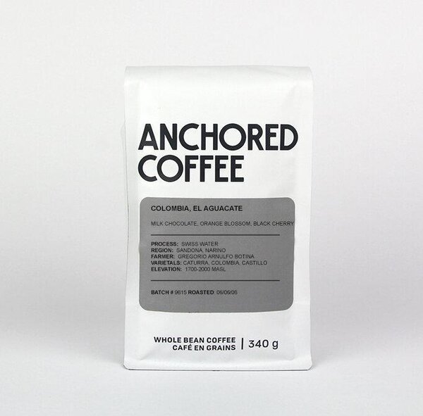 Anchored Coffee Colombia, El Aguacate Decaf