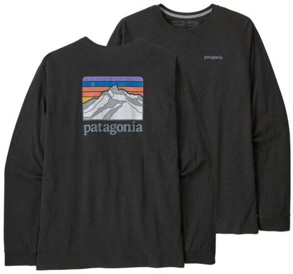 Patagonia Long-Sleeved Responsibili-Tee - Men's Color: Line Logo Ridge: Ink Black
