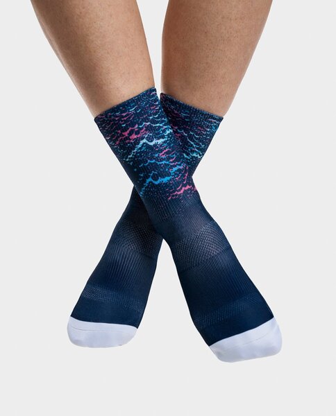 PEPPERMINT Cycling Co. Signature Plume Navy Socks
