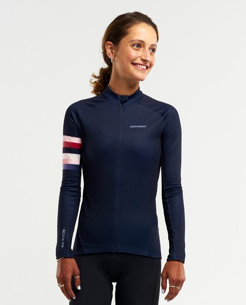 PEPPERMINT Cycling Co. Thermal Jersey Mood Navy Color: Mood Navy