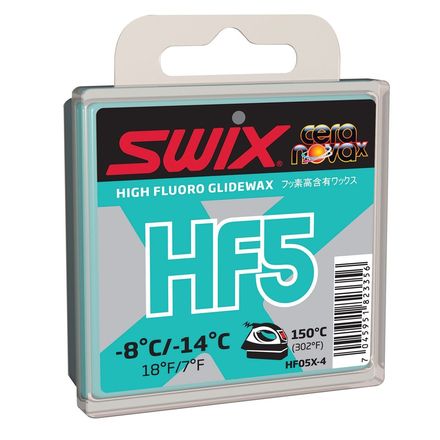 Swix HF5X Turqoise Fluorinated Glide Wax, 40 g