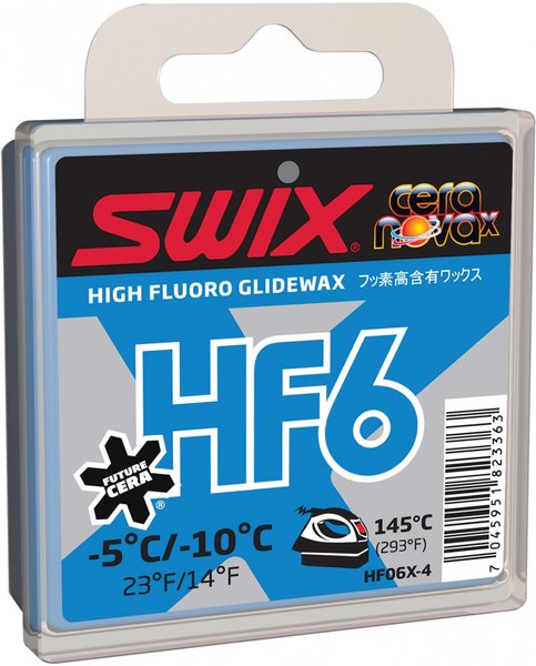 Swix HF6X Blue Fluorinated Glide Wax, 40 g