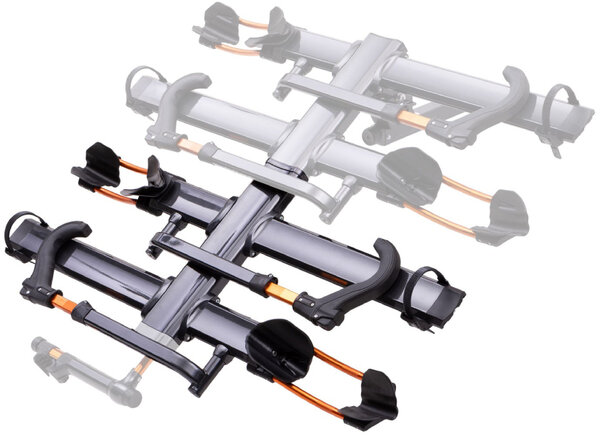 Kuat NV 2.0 Add-On 2-inch +2 Bike Rack Color: Gray Metallic with Orange Anodize