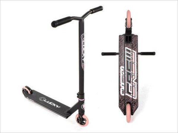 Lucky Crew Pro Scooter - Black & Pink