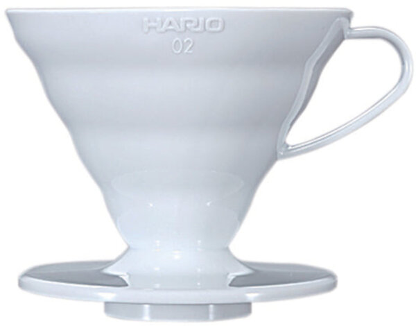Hario V60-02 Dripper (Plastic) Color: White