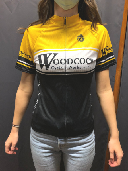 Woodcock Cycle Works Jakroo Fondo Relaxed Fit WCW Club Road Jersey Womens