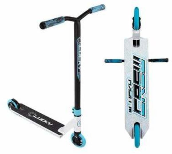 Lucky Crew Pro Scooter - White & Blue