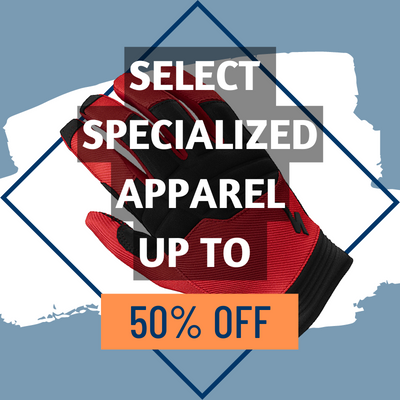 select specialized apparel up to 50% off