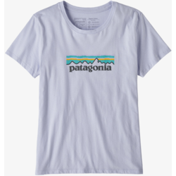 Patagonia W's Pastel P-6 Logo Organic Crew T-Shirt Beluga