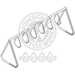 Woodcock Cycle Works Steel 6 Ring Bike Rack