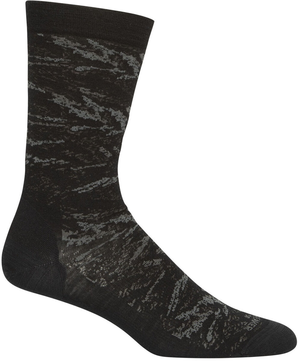 Icebreaker Men's Merino Lifestyle Fine Gauge Crew Socks IB Glacier Woodcock Cycle Works Winnipeg