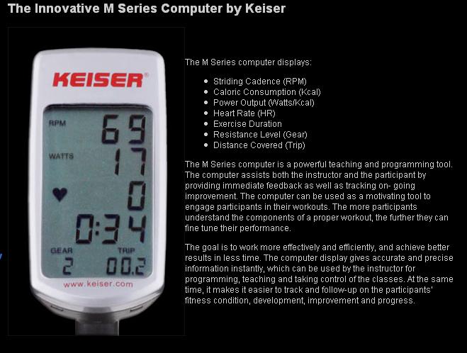 M3 Indoor Cycling Keiser M3 Heart Rate Monitor Keiser M3 Indoor