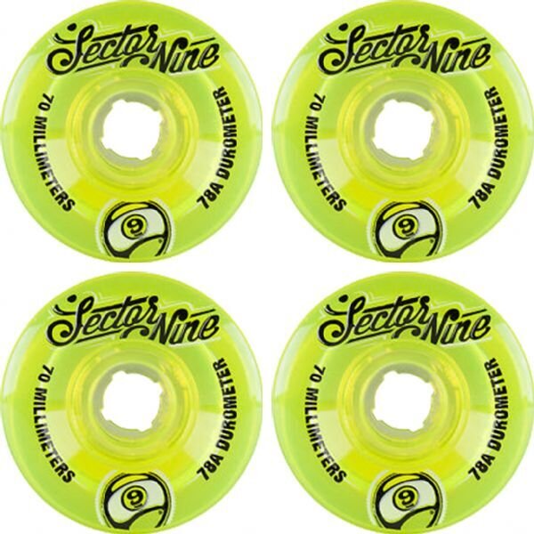 Sector 9 9-Ball Wheels 70mm 78a Lime