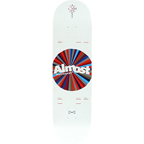 Almost Noble Color Wheel White Skateboard Deck - 8.12"