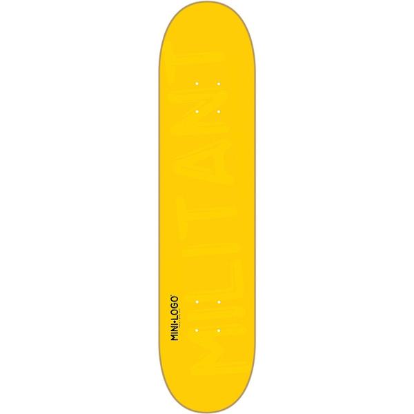 Mini Logo Militant 124 Yellow Skateboard Deck