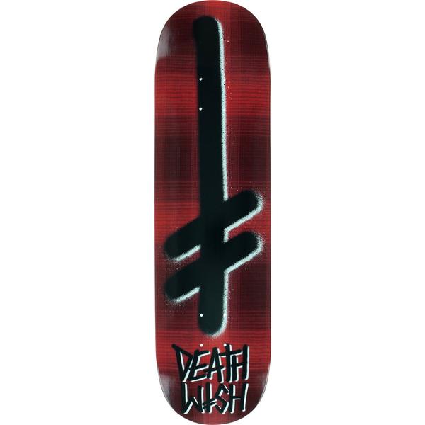 Deathwish Skateboards Gang Logo Plaid Red Skateboard Deck