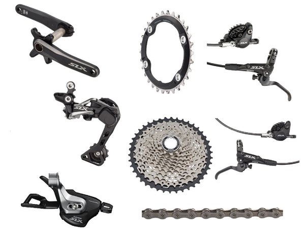 Shimano SLX M7000 Boost 175mm Complete Groupset with Brakes 
