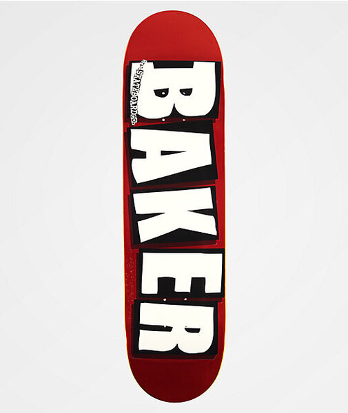 Baker Skateboards Brand Logo Deck 8.25 Red Foil
