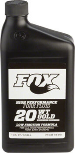 Fox Racing Shox 20 Weight Gold Bath Oil, 32oz