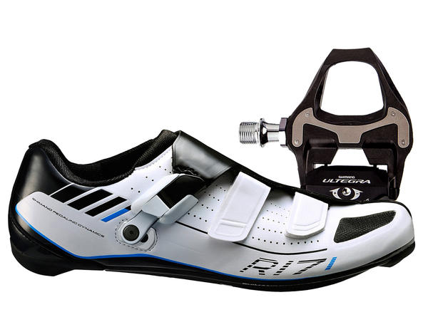 bike shoes and pedals combo