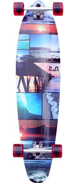 Punked Seaside Kicktail Complete Longboard Skateboard