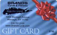 Brands Cycle Gift Cards - FREE GROUND SHIPPING 