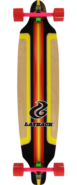 Layback Longboards Finish Line Bamboo Drop Through Complete