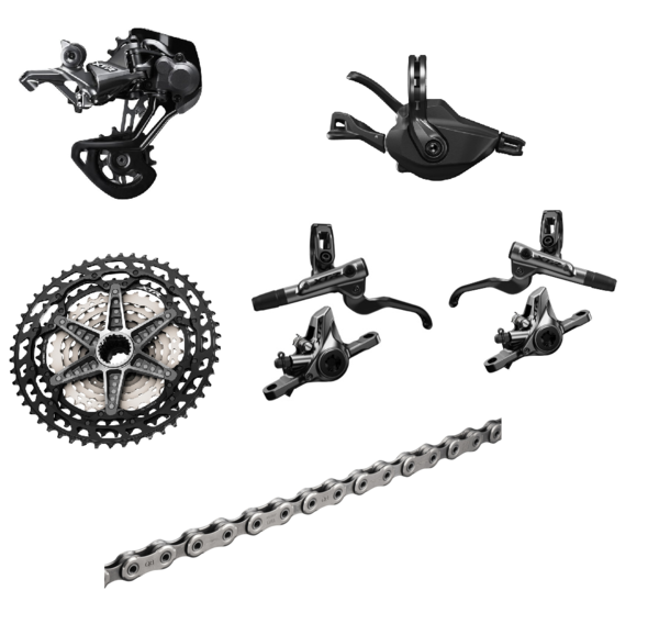 Shimano XTR M9100 12-Speed Groupset with brakes, 10-45T Cassette